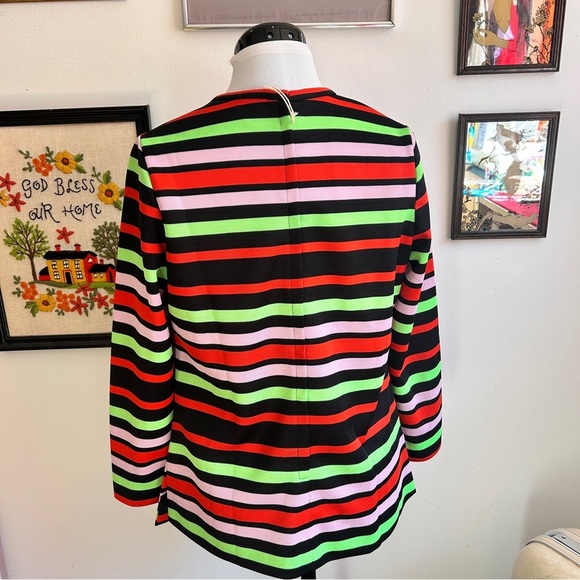 Vintage 1970s Mod Twiggy Preppy Charm Fashions Striped Top - Picture 3 of 10